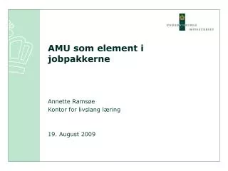 amu som element i jobpakkerne