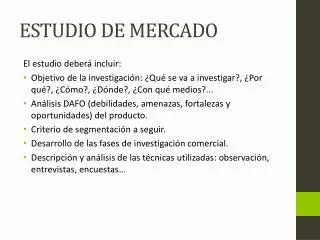 estudio de mercado