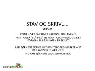 stav og skriv vippe a4