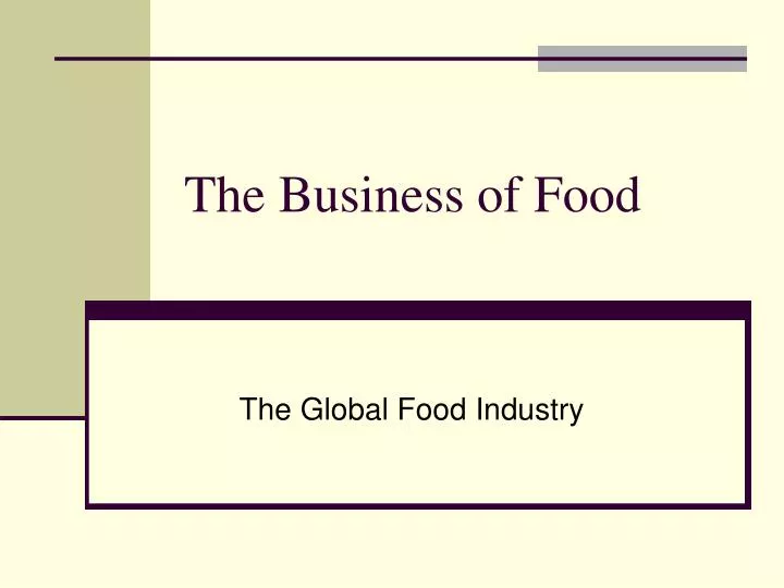 the business of food