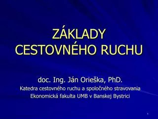 z klady cestovn ho ruchu