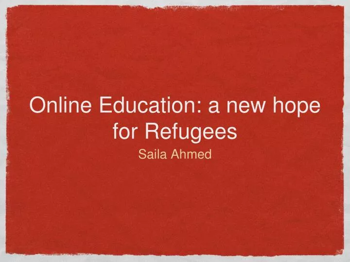 online education a new hope for refugees