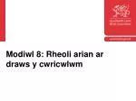 Modiwl 8: Rheoli arian ar draws y cwricwlwm - slide 1