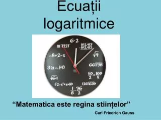 Ecuații logaritmice
