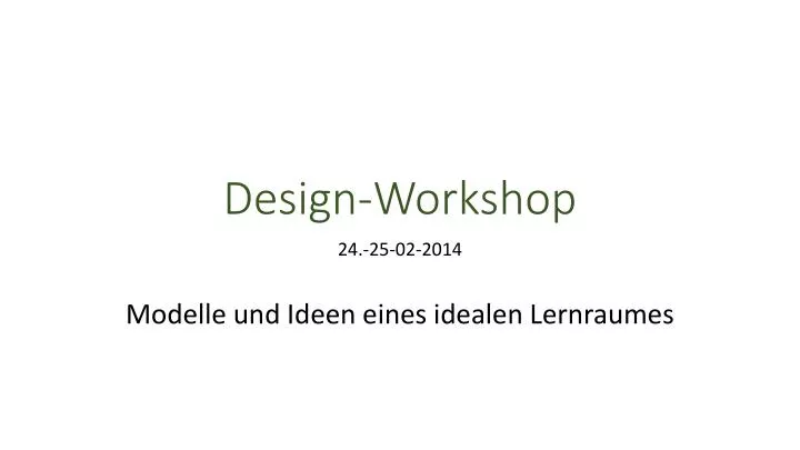 design workshop