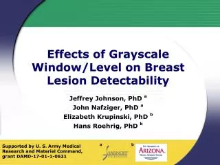 Effects of Grayscale Window/Level on Breast Lesion Detectability