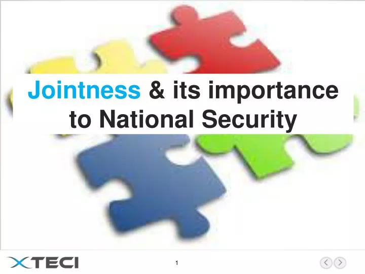 jointness its importance to national security