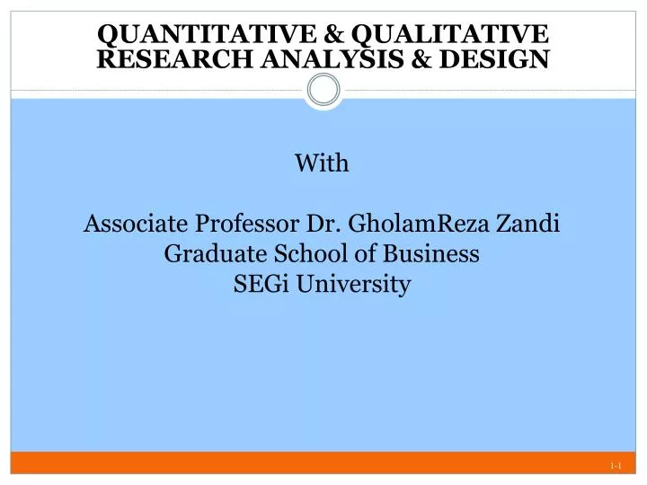 quantitative qualitative research analysis design