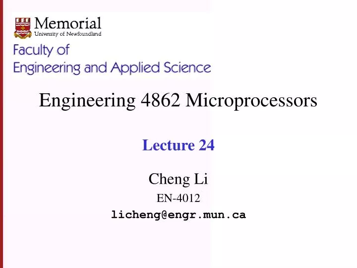 engineering 4862 microprocessors lecture 24