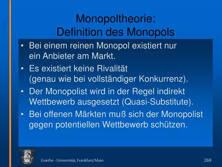 monopoltheorie definition des monopols