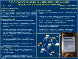 A Power Aware Technique to Manage Real-Time Database Transactions in Mobile Ad-Hoc Networks