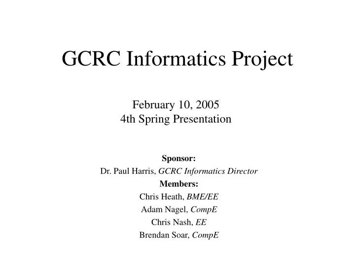 gcrc informatics project