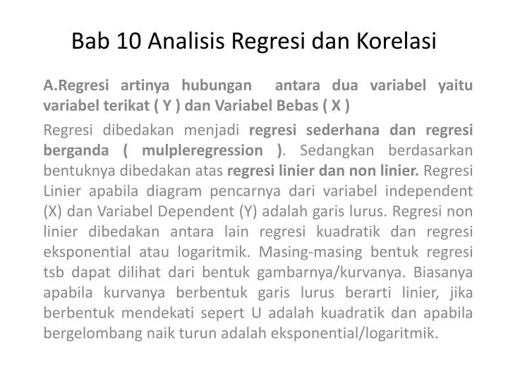 bab 10 analisis regresi dan korelasi
