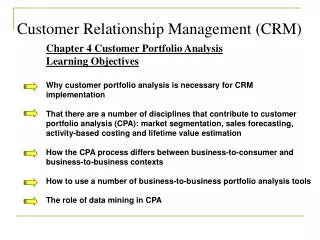 Customer Relationship Management (CRM)