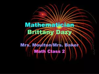 Mathematician Brittany Dazy