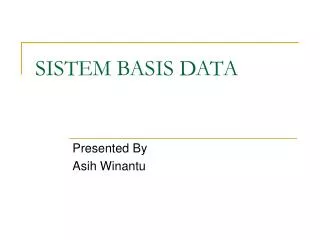 sistem basis data