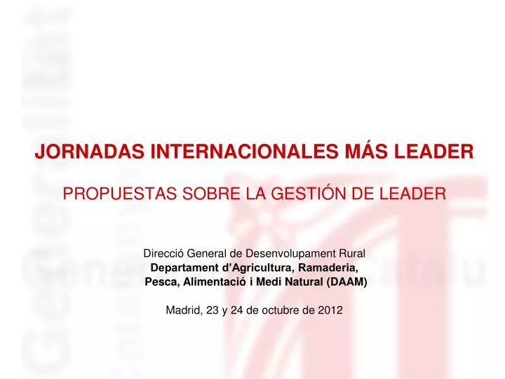jornadas internacionales m s leader propuestas sobre la gesti n de leader
