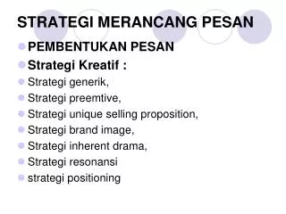 strategi merancang pesan