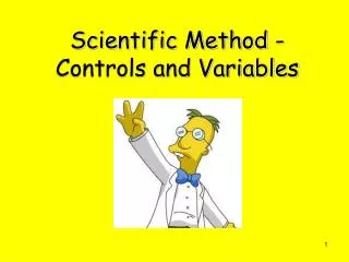 scientific method controls and variables