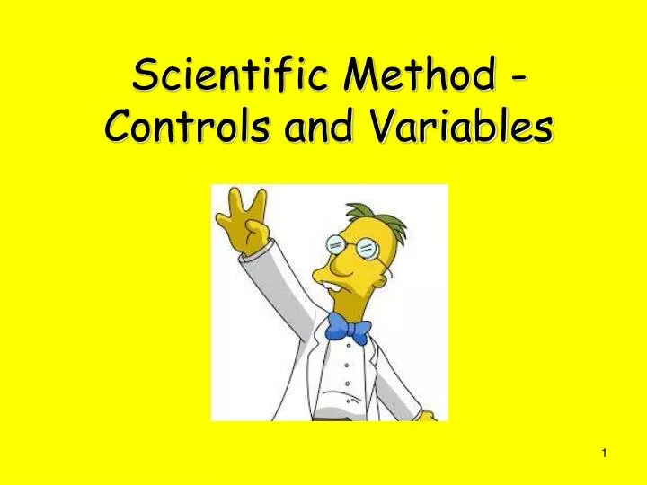 scientific method controls and variables