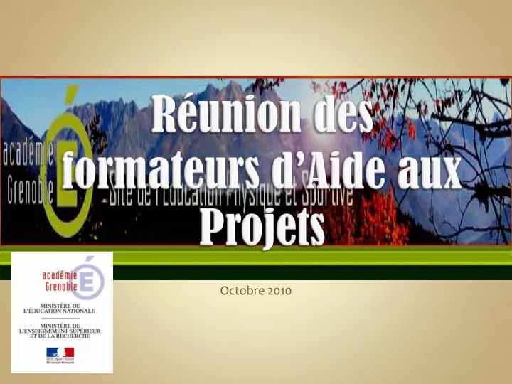 r union des formateurs d aide aux projets