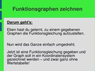 funktionsgraphen zeichnen