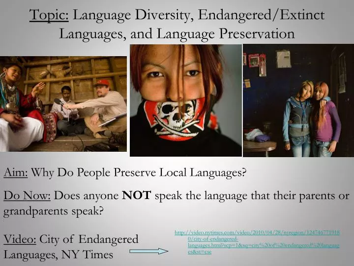 topic language diversity endangered extinct languages and language preservation