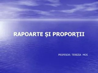 rapoarte i propor ii