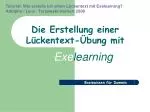 Die Erstellung einer Lückentext-Übung mit - slide 1