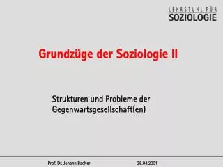 strukturen und probleme der gegenwartsgesellschaft en