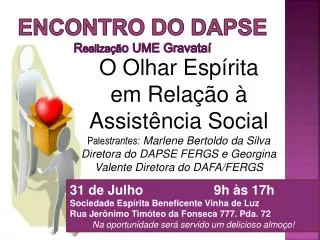 encontro do dapse r ealiza o ume g ravata