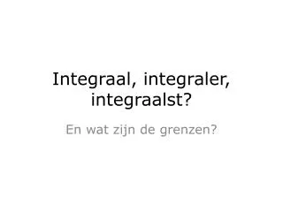 integraal integraler integraalst