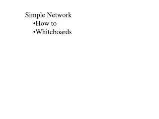 Simple Network How to Whiteboards