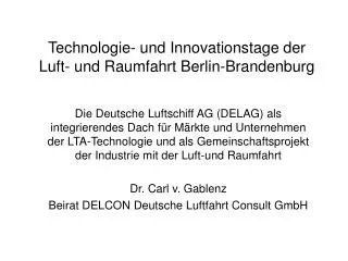 technologie und innovationstage der luft und raumfahrt berlin brandenburg