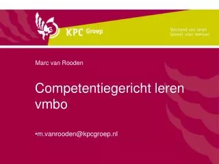 competentiegericht leren vmbo