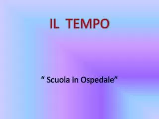 il tempo scuola in ospedale