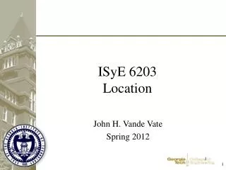 ISyE 6203 Location