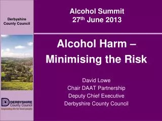 Alcohol Summit 27 th June 2013