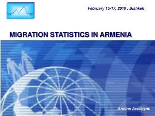 MIGRATION STATISTICS IN ARMENIA