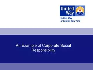 An Example of Corporate Social Responsibility