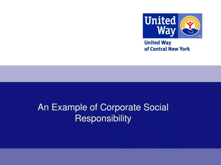 an example of corporate social responsibility