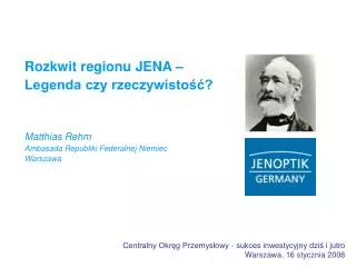 centralny okr g przemys owy sukces inwestycyjny dzi i jutro warszawa 16 stycznia 2008