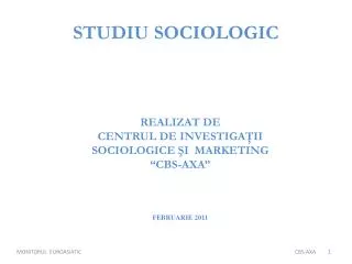 studiu sociologic