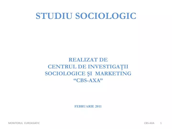 studiu sociologic