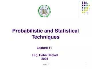 Probabilistic and Statistical Techniques