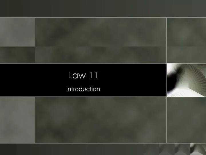 law 11