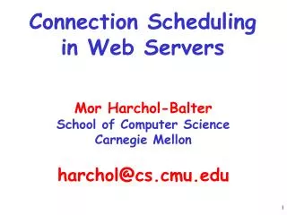 Connection Scheduling in Web Servers