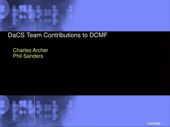 dacs team contributions to dcmf