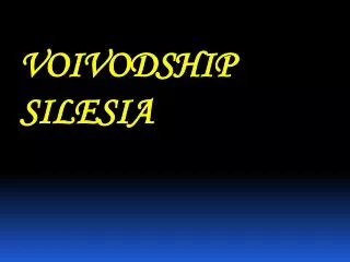 VOIVODSHIP SILESIA