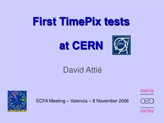 First TimePix tests at CERN